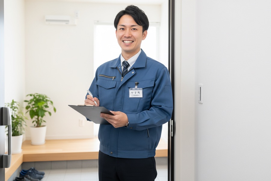 信頼できる業者のスタッフが丁寧に対応している様子