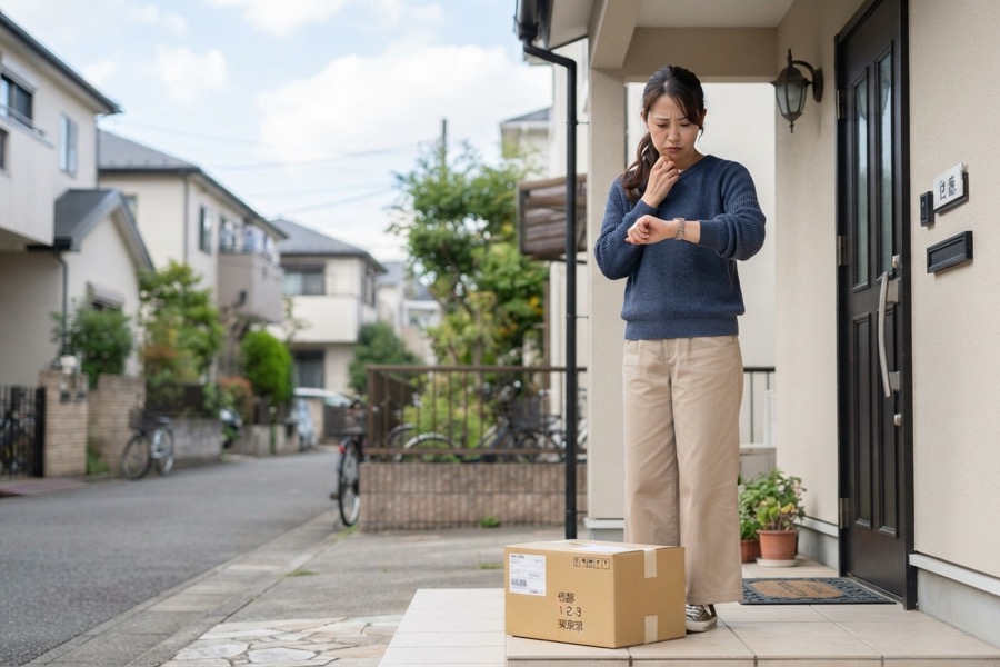 約束の時間に相手が来ず困っている女性のイメージ