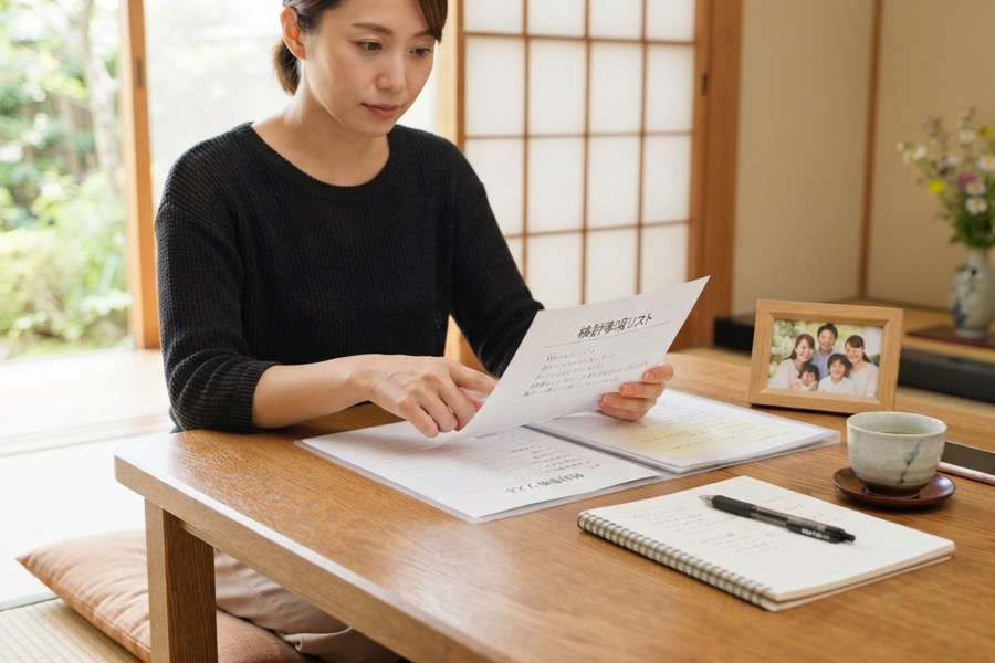 家財整理と遺品整理の違いを比較するイメージ