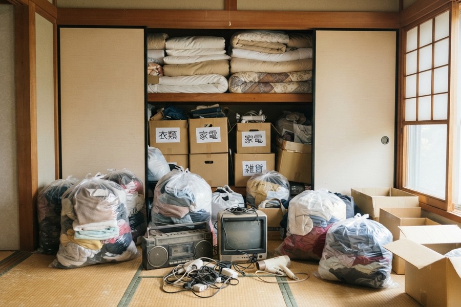 年末大掃除で出た大量の不用品
